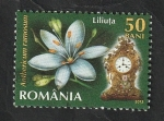 Sellos de Europa - Rumania -  5693 - Flores y relojes en el Museo del Reloj