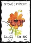 Stamps S�o Tom� and Pr�ncipe -  Mariposas - Nymphalis sp.