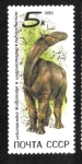 Sellos de Europa - Rusia -  Animales prehistóricos,Indricotherium 