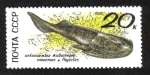 Stamps Russia -  Animales prehistóricos, Cephalaspid 