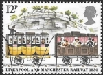 Stamps United Kingdom -  tren de Liverpool-Manchester