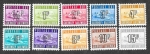 Stamps United Kingdom -  J8-J17 Castillo de Cornet y Saint Peter Port (GUERNSEY)