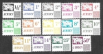 Stamps United Kingdom -  J7-J20 Mapa de Jersey (JERSEY)