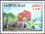 Stamps Honduras -  DÍA  MUNDIAL  DE  LA  POBLACIÓN.  DIBUJO  DE  MARVIN  LAMBERTH  HARRY