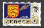 Stamps United Kingdom -  38 - Armas de Jersey y Maza Real (JERSEY)