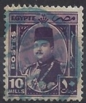 Sellos de Africa - Egipto -  1944 - Rey Farouk