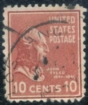 Stamps United States -  John Tyler