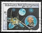 Stamps Laos -  Julio Verne y la Luna