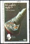 Stamps Oman -  CÁPSULA  ESPACIAL  Y  SIR  WINSTON  CHURCHIL