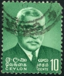 Sellos de Asia - Sri Lanka -  Dirigente