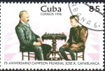 Stamps : America : Cuba :  75th  ANIVERSARIO  CAMPEÓN  MUNDIAL.  JOSÉ  R.  CAPABLANCA.