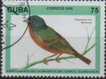 Stamps : America : Cuba :  CENTENARIO  DE  LA  MUERTE  DE  JUAN  C.  GUNDLACH.  EMPAVESADO  DE  PINTURA.