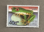 Stamps Netherlands Antilles -  Sapo de ojos rojos