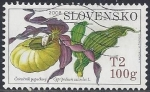 Stamps : Europe : Slovakia :  2008 - Cypripedium calceolus
