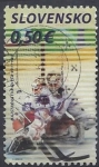 Stamps : Europe : Slovakia :  2011 - Campionat mundial de Hockey sobre gel (0,50€)