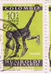 Stamps Colombia -  Humboldt Centenario 1769 - 1859  MARIMBA
