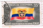 Stamps : America : Colombia :  1810 Independencia Nacional 1960
