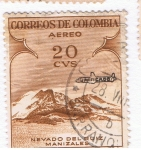 Stamps : America : Colombia :  Nevado del Ruiz  Manizales