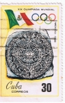 Stamps Cuba -  XIX Olimpiada Mundial Mexico 1968