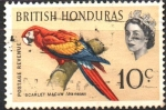 Stamps : America : Belize :  GUACAMAYA  ROJA