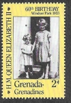 Stamps : America : Grenada :  749 - LX Cumpleaños de Isabel II de Inglaterra