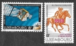 Stamps : Europe : Luxembourg :  693-694 - Año Mundial de las Comunicaciones