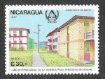 Stamps : America : Nicaragua :  C1153 - Año Internacional de la Vivienda para Personas sin Hogar