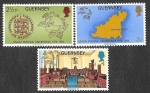Stamps United Kingdom -  111-112-114 Centenario de la UPU