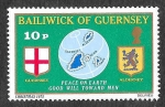 Stamps United Kingdom -  129 - Escudo y Mapa de Guernsey