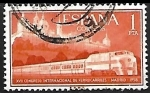 Stamps Spain -  Congreso Internacional de trenes - Monasterio 