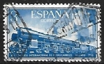 Stamps Spain -  Congreso Internacional de trenes - castillos