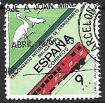 Stamps Spain -  XXIII Congreso Internacional de Ferrocarriles - Málaga 1982 - Cigüeñas 