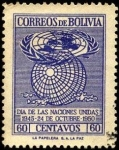 Sellos de America - Bolivia -  24 octubre 1950. Día de las Naciones Unidas.