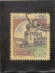 Stamps Italy -  CASTELLO MONTAGNANA