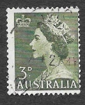 Stamps Australia -  257 - Reina Isabel II