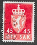 Stamps Norway -  O73 - Escudo de Armas de Noruega