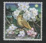 Stamps Europe - Ukraine -  1443 - Pájaro, Ruiseñor ruso, luscinia luscinia