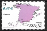 Stamps Spain -  Puertos 