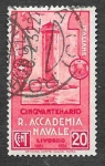 Stamps Italy -  265 - L Aniversario de la Real Academia Naval de Livorno