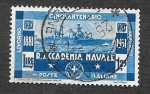 Stamps Italy -  267 - L Aniversario de la Real Academia Naval de Livorno