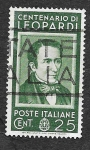 Stamps Italy -  389 - Centenario del Conde Giacomo Leopardi