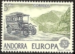 Stamps Andorra -  Europa CEPT - Coche correo