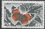 Stamps : Asia : Lebanon :  mariposas