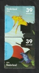 Sellos de Europa - Holanda -  2345 y 2349 - Fauna en vías de desaparición, Mariposa tropical y Rana azul