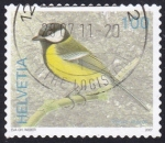Stamps Switzerland -  parus major