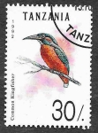 Stamps : Africa : Tanzania :  982 - Martín Pescador