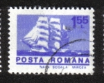 Stamps Romania -  Definitivos - Barcos, Velero de entrenamiento 