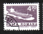 Sellos de Europa - Rumania -  Definitivos - Barcos, petroleros 