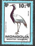 Sellos del Mundo : Asia : Mongolia : C114 - Grulla Damisela