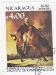 Stamps Nicaragua -  250 ANIV.DE G.WASHINGTON 